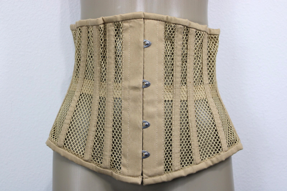 Orchard Corset Mesh Underbust Steel Bone Waist Trainer Corset Nude Size 26